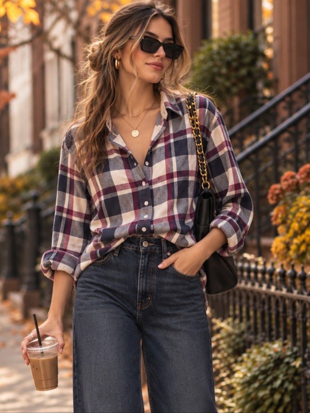 Christopher And Banks Plaid Button-Up Shirt